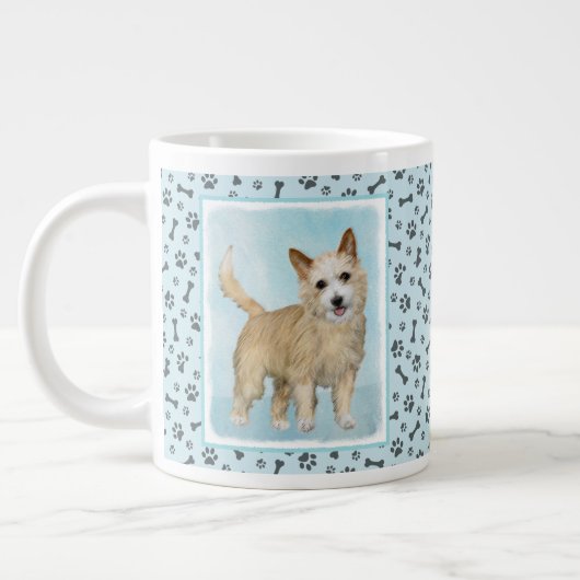 Grande Tasse Peinture Podengo Pequeno portugaise - Art original (Gauche)