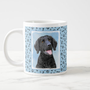 Grande Tasse Peinture Retriever recouverte de boue - Art Chien