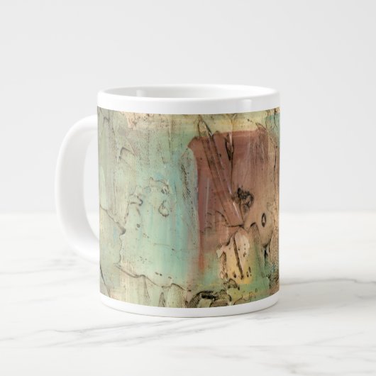 Grande Tasse Peinture sur la Terre avec surface fissurée (Devant gauche)