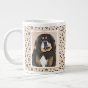 Grande Tasse Peinture Tibétaine Mastiff - Joli art original chi