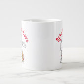 Grande Tasse Peinture Tom & Jerry Coeurs de Saint-Valentin (Devant)