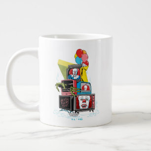 Grande Tasse Pennywise TV Stack classique - vous flotterez trop