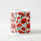 Grande Tasse Pépites rouges dans un champ sur blanc (Devant)