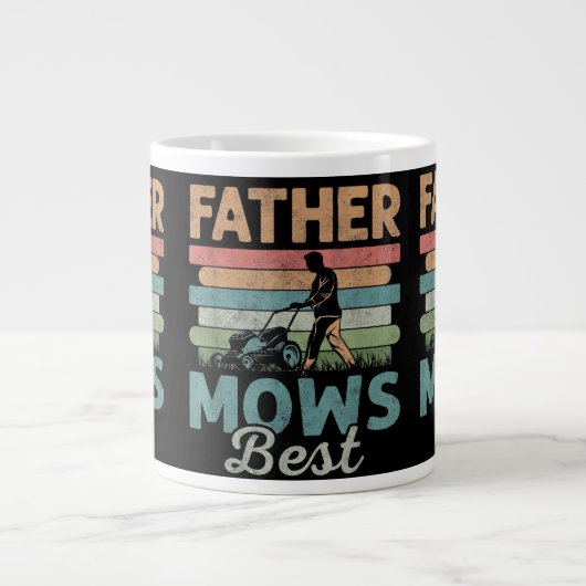 Grande Tasse Père mows meilleure fête des pères papa (Devant)