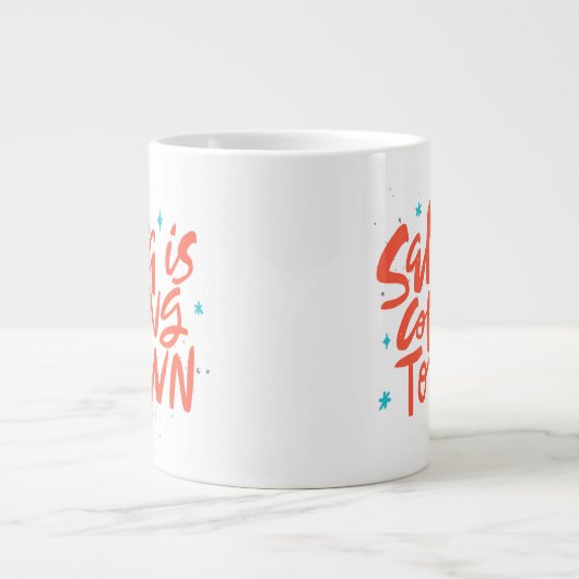 Grande Tasse Père Noël arrive à Town Holiday Design (Devant)