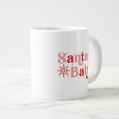 Grande Tasse Père Noël Baby - Fun Holiday Typography Design (Devant droit)