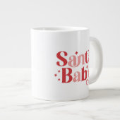 Grande Tasse Père Noël Baby - Typographie de Noël rétro (Devant droit)
