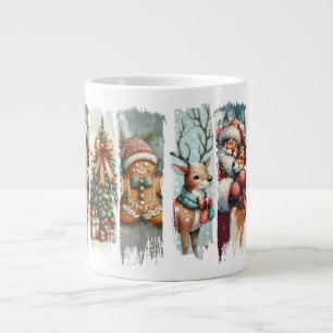 Grande Tasse Père Noël et rennes Noël le et les cookies