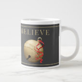 Grande Tasse Père Noël JINGLE BELL, CROYEZ LA Typographie (Droite)