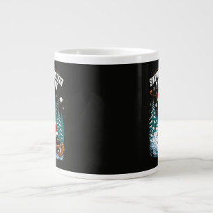 Grande Tasse Père Noël jouant au golf Joyeux Noël golfeur