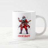 Grande Tasse Père Noël Rocks ! Funny Père Noël jouant de la gui (Droite)