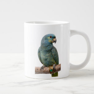 Grande Tasse Perroquet Élégant avec Accent Émeraude
