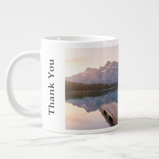 Grande Tasse Personalise Alps Mountain Lake Nature Landscape (Gauche)