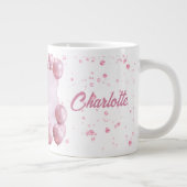 Grande Tasse Personalized birthday mug, pink balloons (Droite)