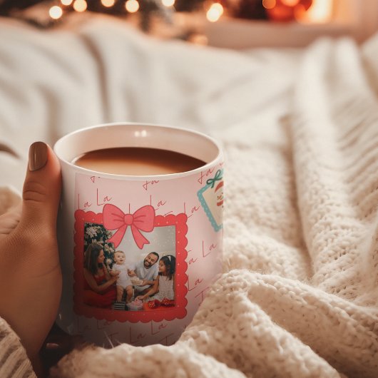 Grande Tasse Personalized Cute Christmas Photo Collage 