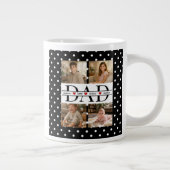 Grande Tasse Personalized Dad Photo Collage & Kids Name (Droite)