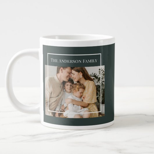 Grande Tasse Personalized Family Photo | Custom Family Name  (Gauche)