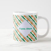 Grande Tasse Personalized India Flag Tiled  (Droite)