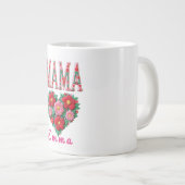 Grande Tasse Personalized Mama Heart Floral Custom Gift (Devant droit)