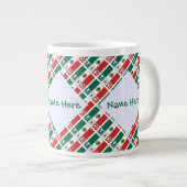 Grande Tasse Personalized Mexico Flag Tiled (Devant droit)