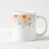 Grande Tasse Personalized Name Monogram Watercolor Sunny Floral (Droite)