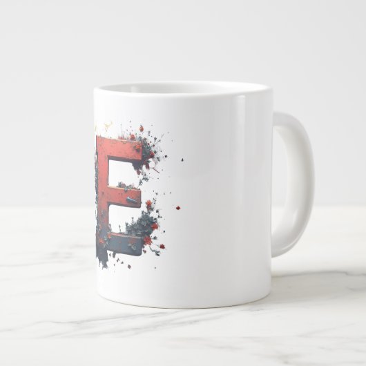 Grande Tasse Personalized Sports Fan Monogram Custom Initial (Devant droit)