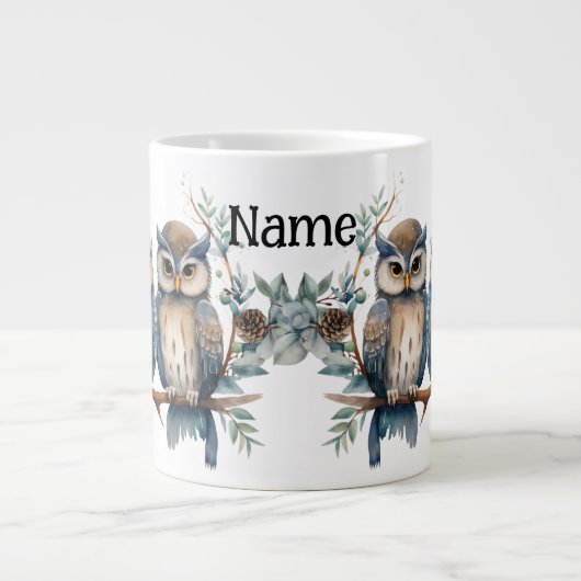 Grande Tasse Personalized winter owl (Devant)