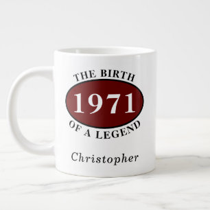 Grande Tasse Personnalisé 50e anniversaire 1971 Naissance d'une