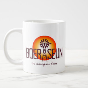 Grande Tasse Personnalisé / Custum BOERSEUN Windpomp Afrikaans