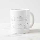 Grande Tasse Personnalisé Pastel Mint 2025 Calendrier Élégant (Devant droit)
