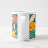 Grande Tasse Personnalisé Retro géométrique coloré (Dos)