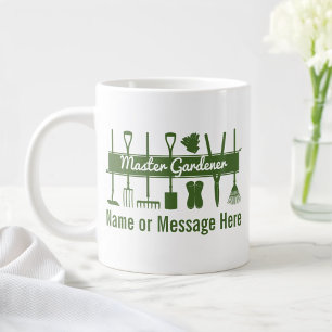 Grande Tasse Personnalisé Simple Moderne Maître Gardener