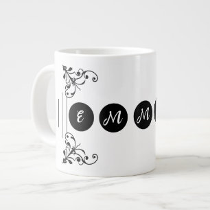 Grande Tasse personnaliser 5 lettres nom pour les cadeaux et le