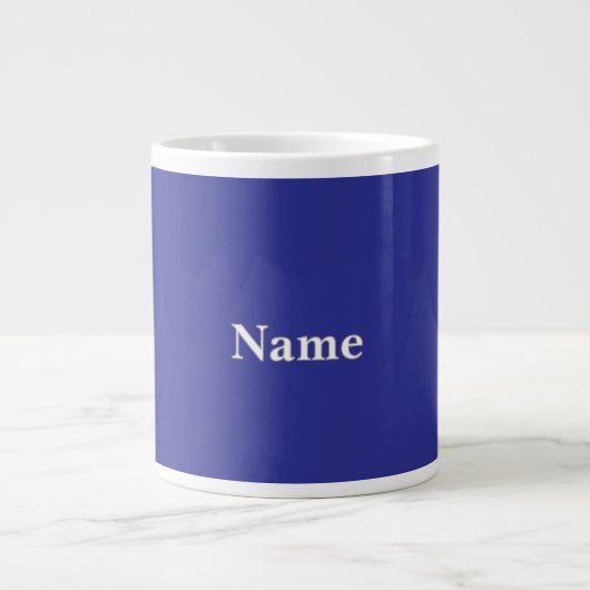 Grande Tasse Personnaliser le bleu profond (Devant)