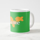 Grande Tasse Personnaliser le poisson vert (Devant droit)
