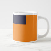 Grande Tasse Personnaliser Orange Et Marine Ajouter Un Nom D'Éq (Droite)