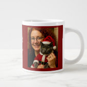 Grande Tasse Personnalisez ,Propriétaire de chat de Noël Photo (Droite)