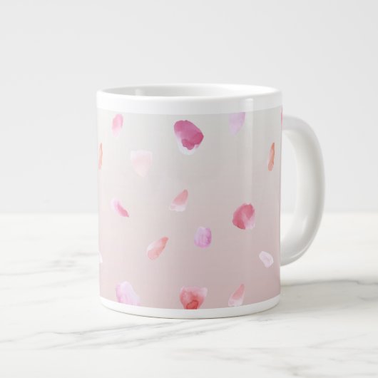 Grande Tasse Pétales Roses romantiques (Devant droit)
