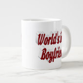 Grande Tasse Petit ami avec un demi-script bordeaux (Devant droit)