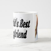 Grande Tasse Petit ami photo noir script (Devant)