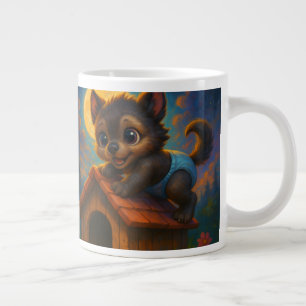 Grande Tasse Petit Bébé Werewolf sur Dog House Imaginaire Art