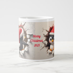 Grande Tasse Petit déjeuner en 3D de Noël