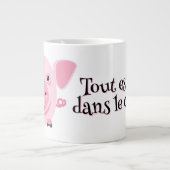 Grande Tasse Petit joli petit cochon rose (Devant)