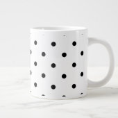 Grande Tasse Petit Motif Pois :Noir & Blanc (Droite)