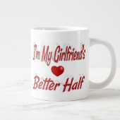 Grande Tasse Petite amie drôle citation texte rouge (Droite)