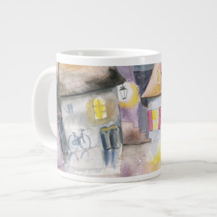 Grande Tasse Petite ville la nuit