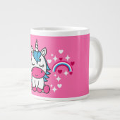 Grande Tasse Petites Filles Pink Unicorn Pony (Devant droit)
