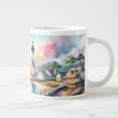 Grande Tasse Phare côtier et chalets de plage Scène (Droite)