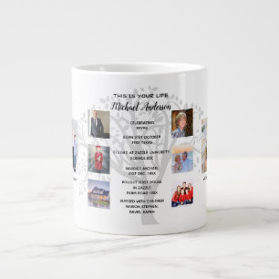 Grande Tasse PHOTO COLLAGE Family Tree Anniversaire Jalons Cade