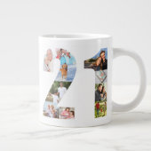 Grande Tasse Photo Collage Numéro 21 - 21e anniversaire (Droite)